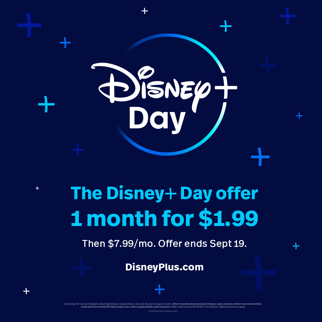 Disney Plus Day 2022: Celebrate with limited-time offer of 1 month for  $1.99, subscriber perks - 6abc Philadelphia