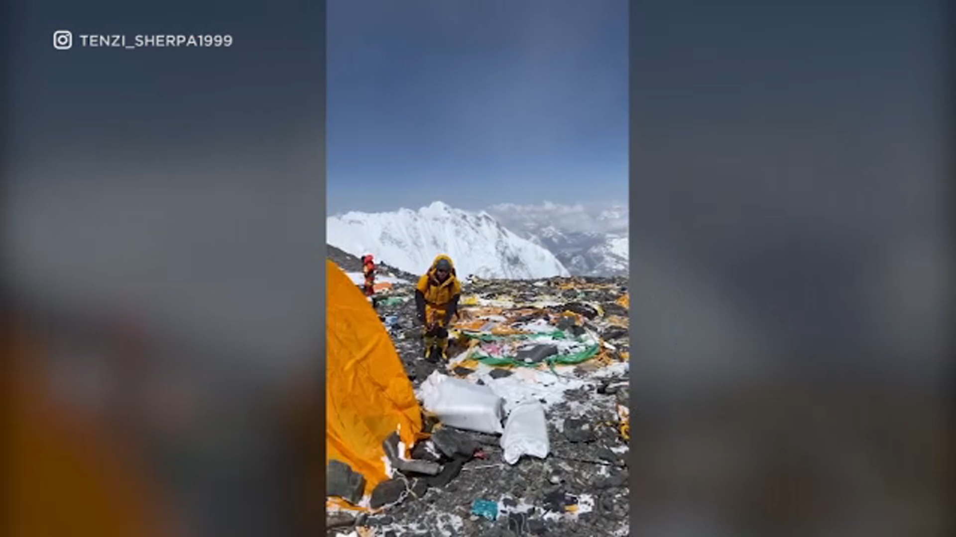 mount everest summit trash