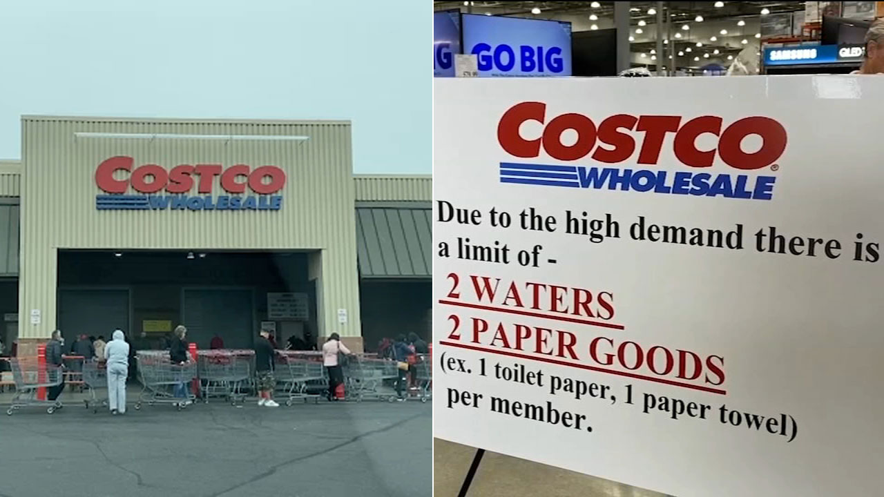 Massive Lines Form At Hawthorne Costco Amid Coronavirus Panic