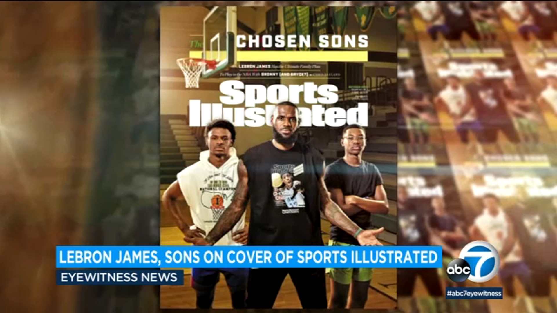 LeBron James Stars on 'Sports Illustrated' Cover with Sons Bryce