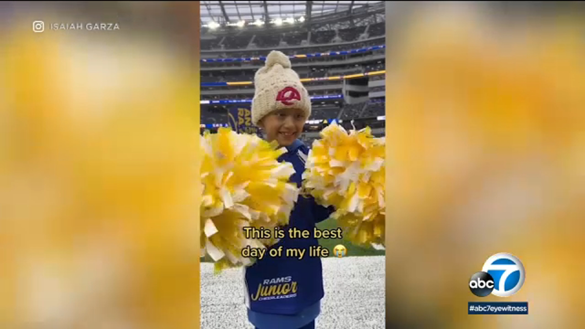 8-year-old cancer patient becomes honorary LA Rams cheerleader for