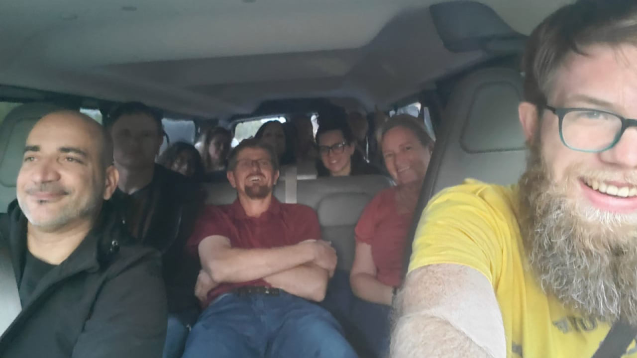 13 stranded strangers went on a road trip after their flight was