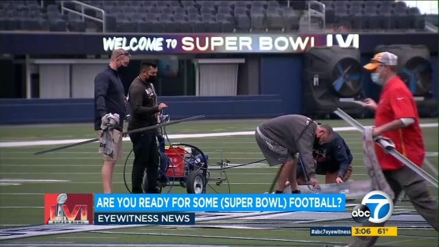 NFL in full build-out mode for Super Bowl 2022 in Inglewood - ABC7 Los  Angeles