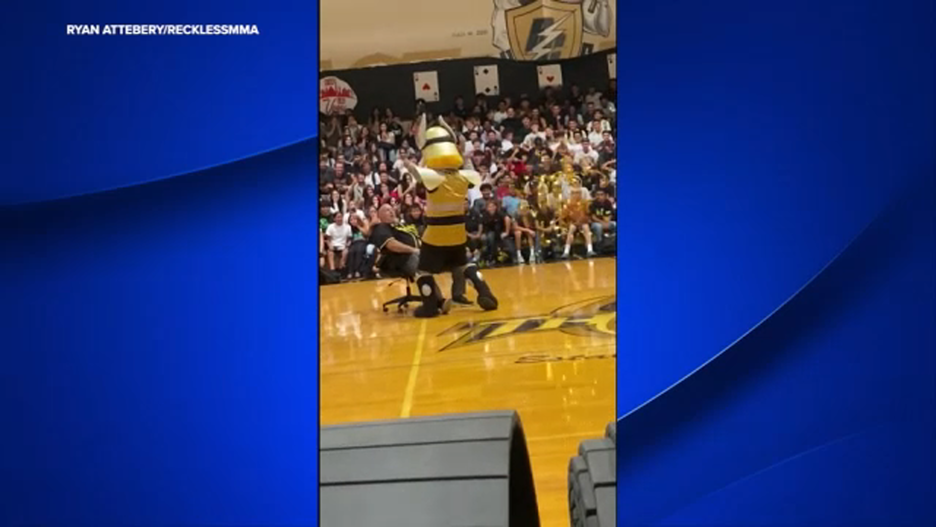 pimpandhost IMG   imagesize:3000*4000 Video of Buhach Colony High principal appearing to dance inappropriately  with mascot raising concerns in Atwater - ABC30 Fresno