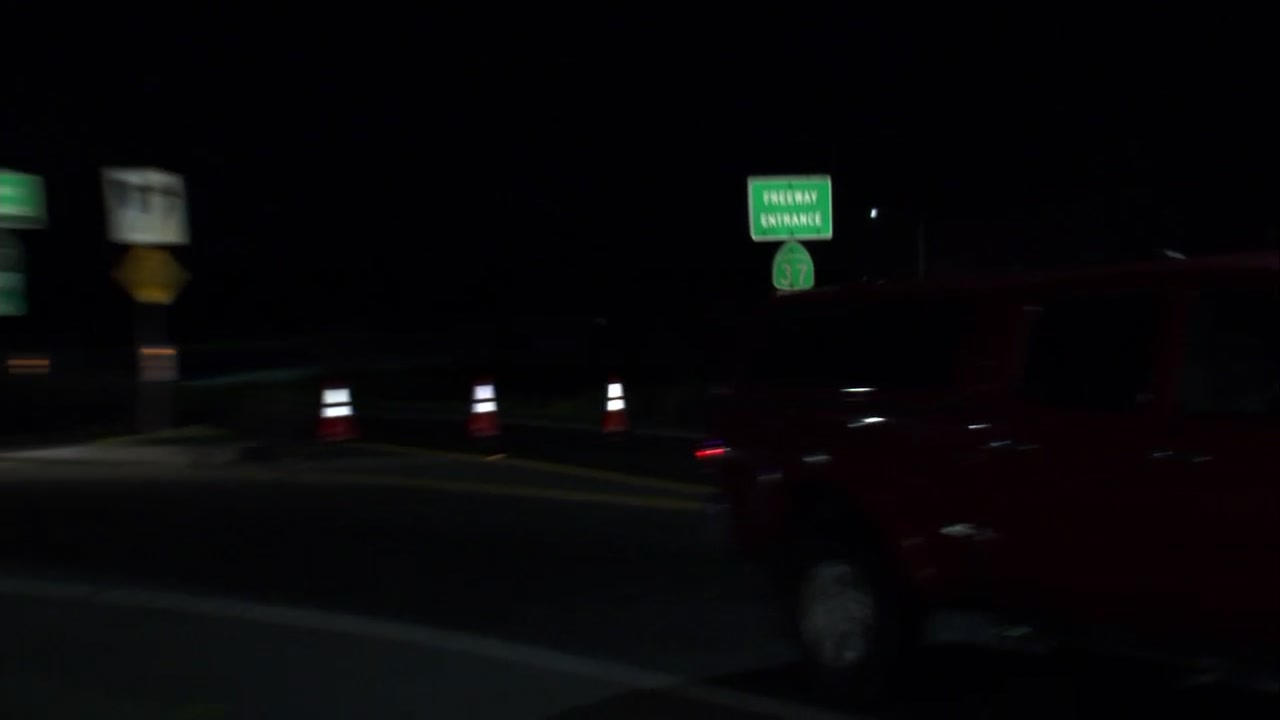 Westbound Highway 37 closed in Novato after levee breach