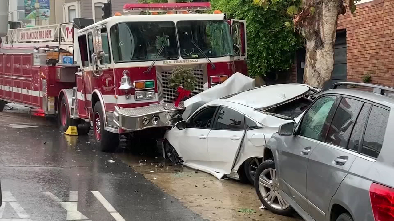 Fire Truck Crashes Into Car