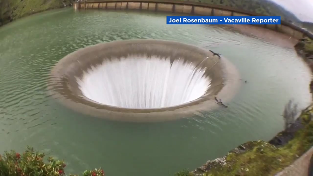 You know it's a wet winter when the famous Lake Berryessa spillway is