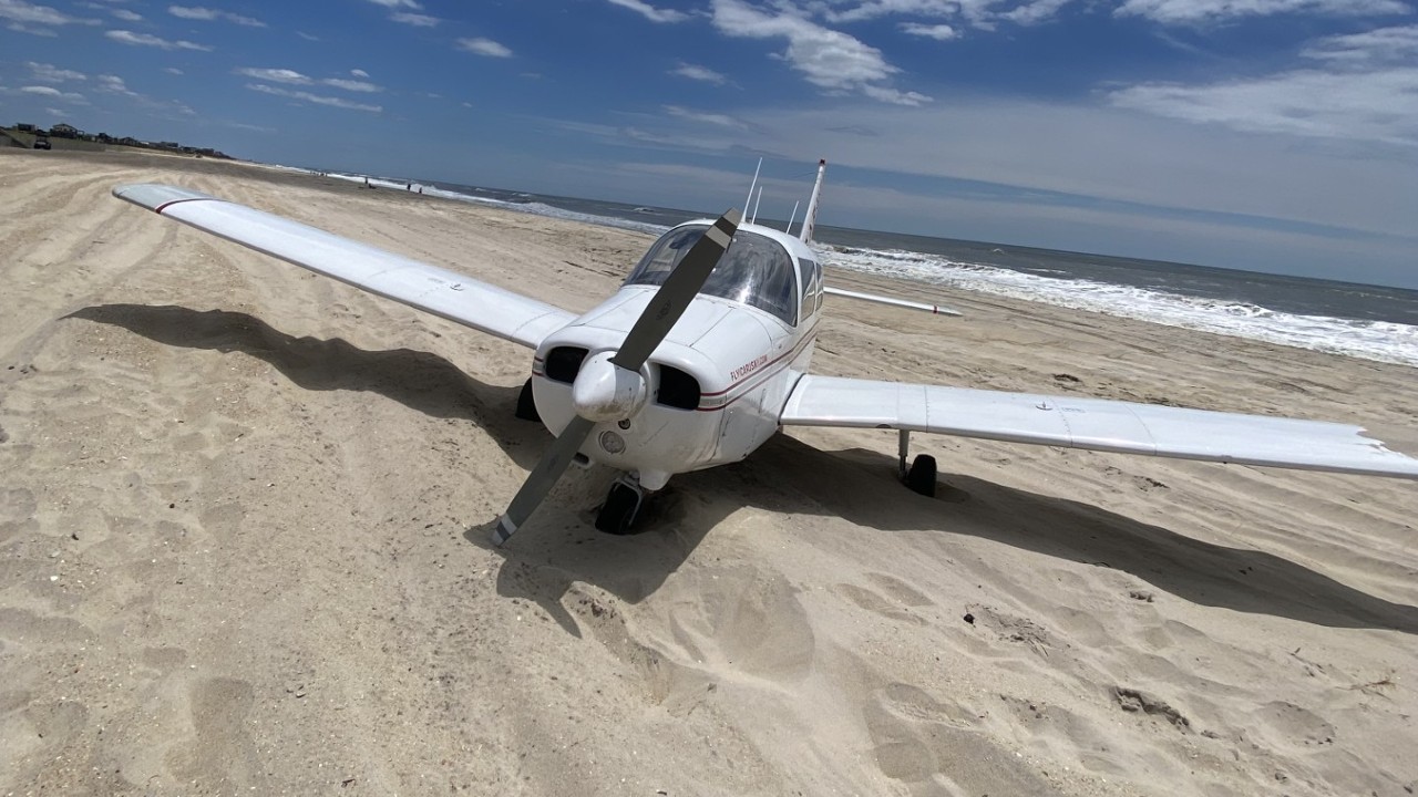 No injuries after small plane lands on beach on Fire Island 