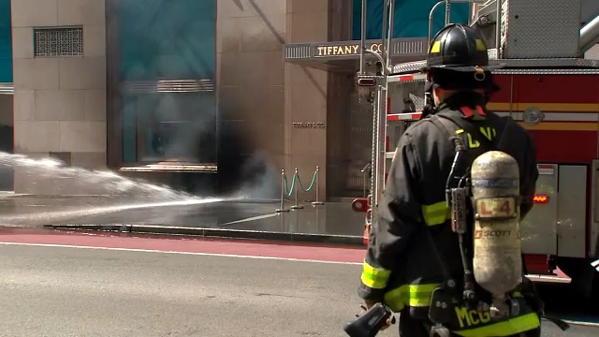 Smoke pours out of Tiffany & Co. flagship 5th Ave. New York store two  months after reopening