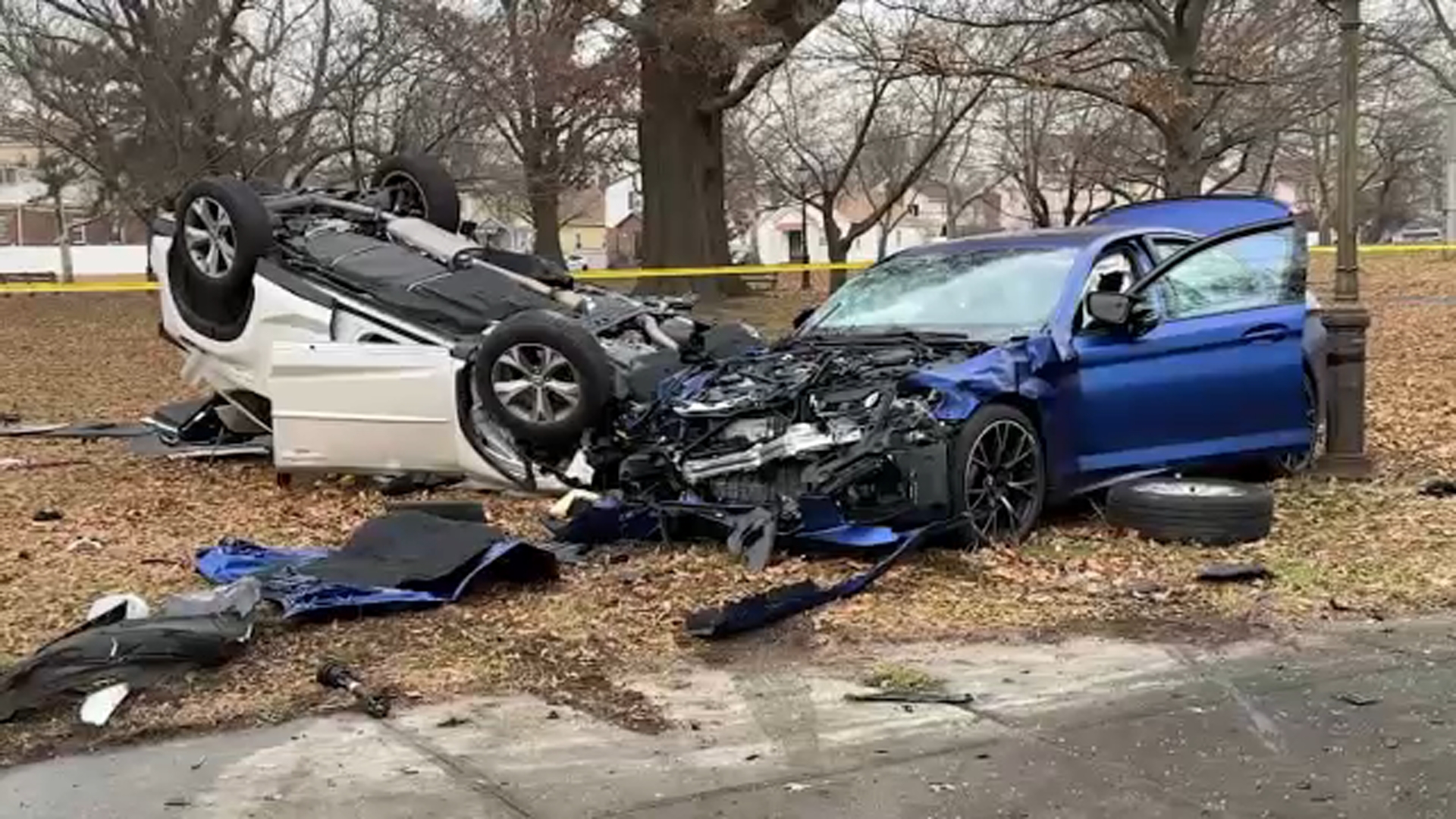 2 drivers hospitalized after vehicle collision in Fresh Meadows, Queens - ABC7 New York