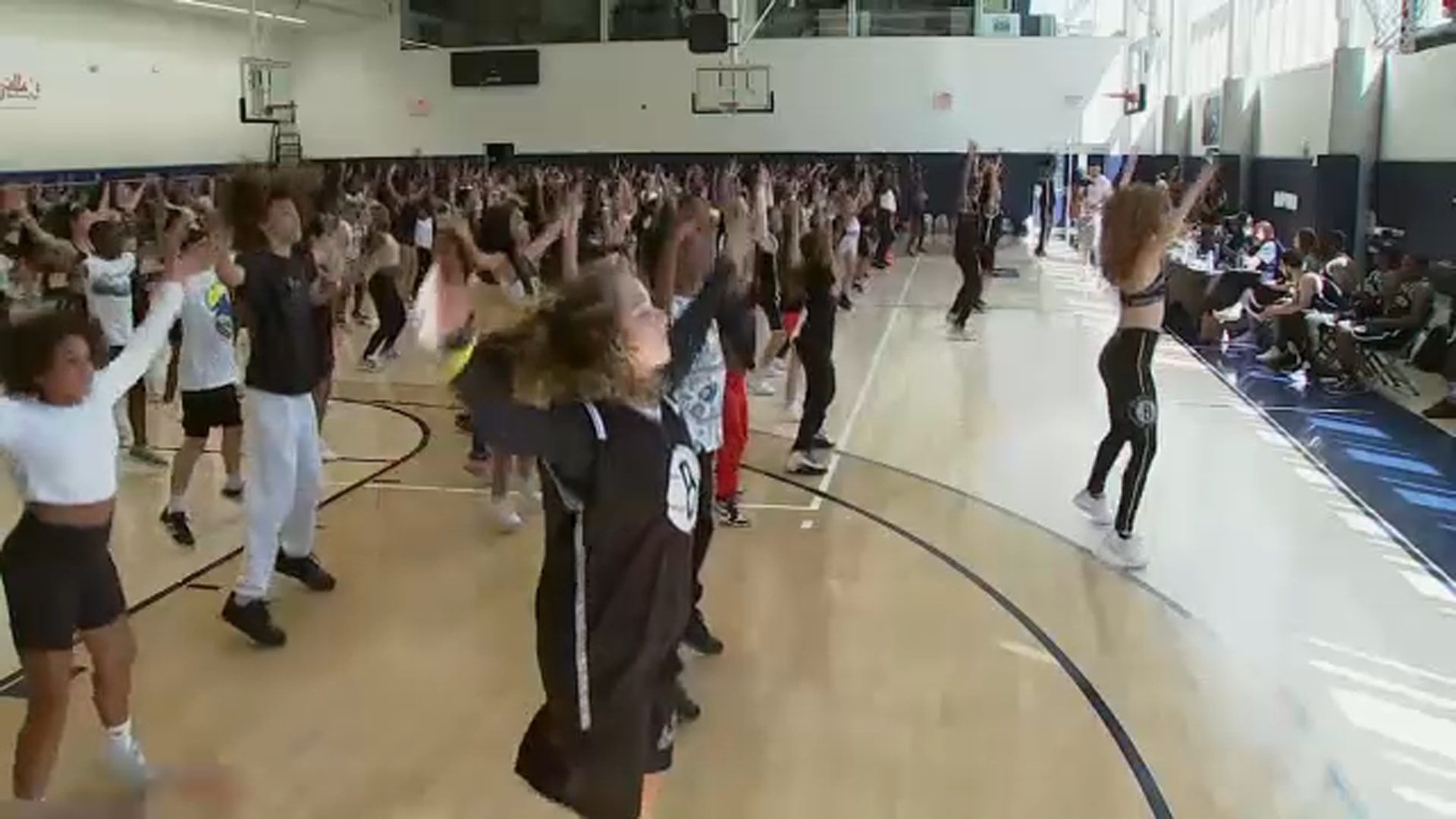 Brooklyn Nets hold auditions for kids dance team at St. Joseph's University  - ABC7 New York