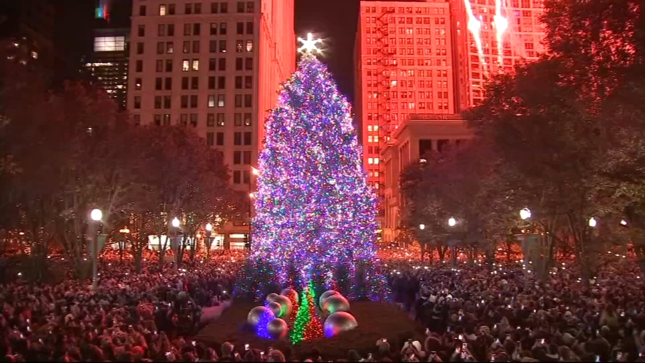 christmas tree with lots of lights