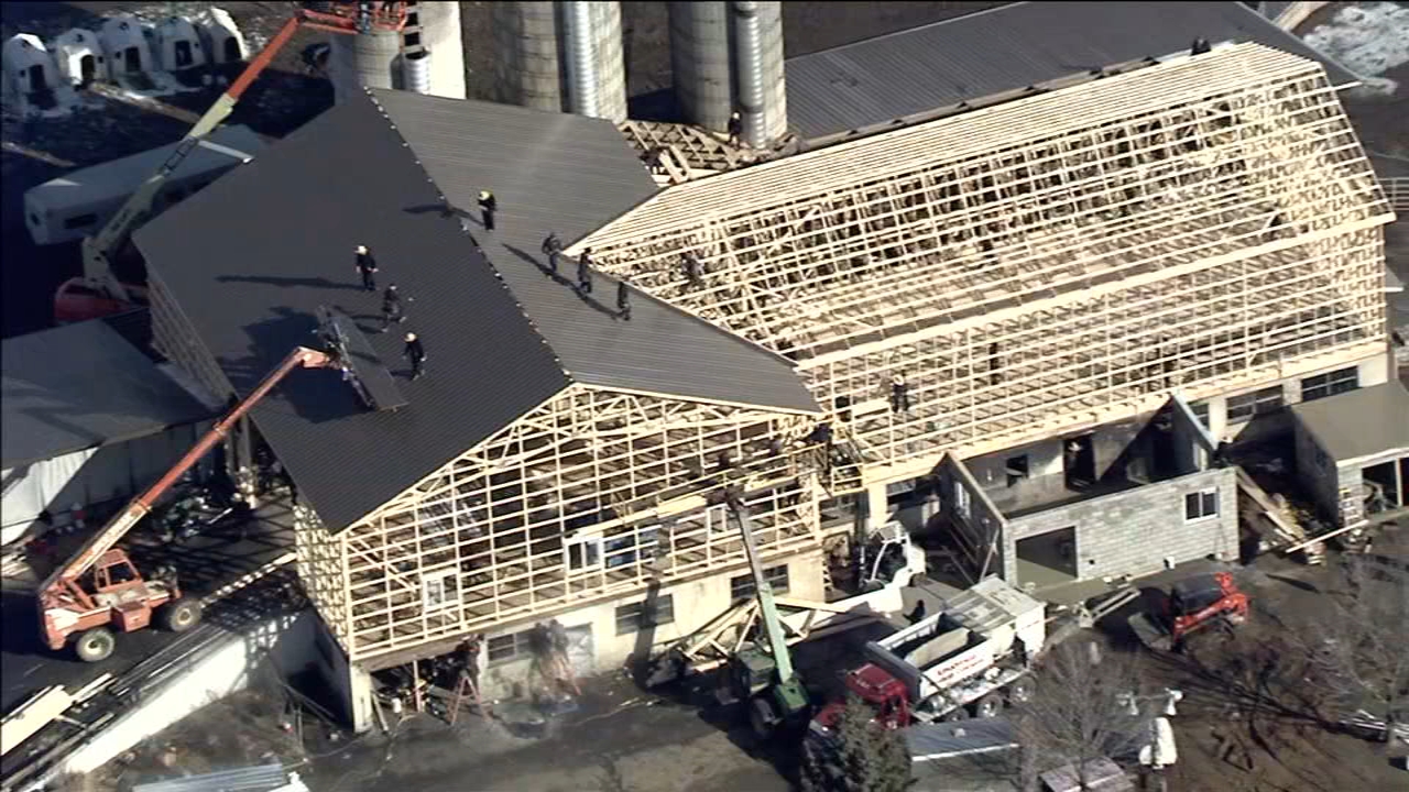 New Barn Being Raised 2 Days After Honey Brook Blaze Philly Today