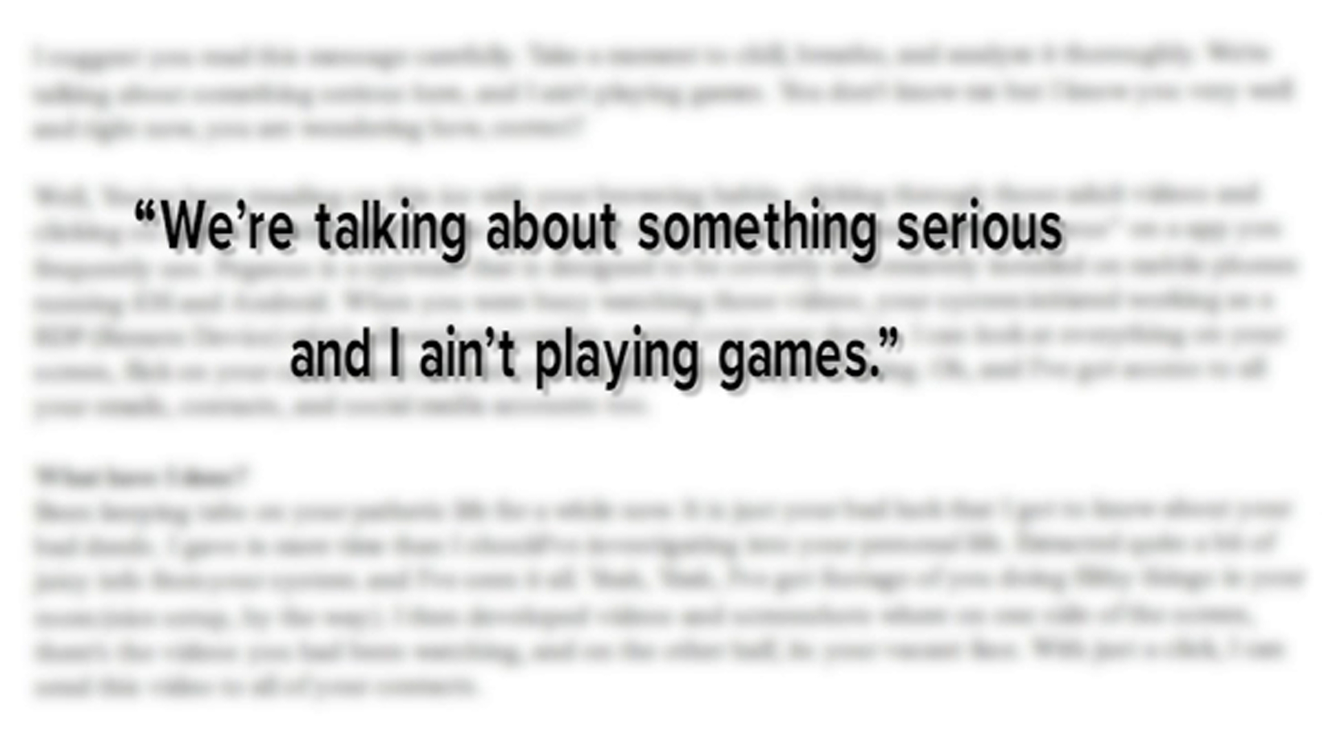 Warning: Extortion scam email that has very personal information about you  - ABC11 Raleigh-Durham