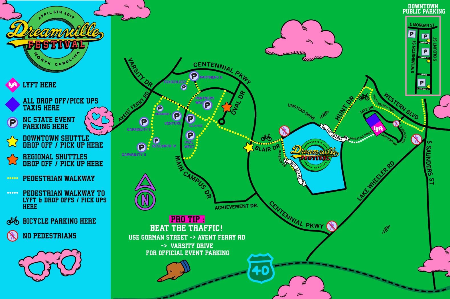 Dreamville Festival Raleigh FAQ Parking, shuttles, Dreamville Festival